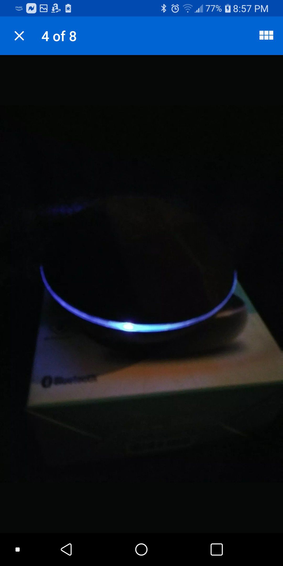 Polaroid Black Bluetooth® Geo Diamond LED Mini Speaker