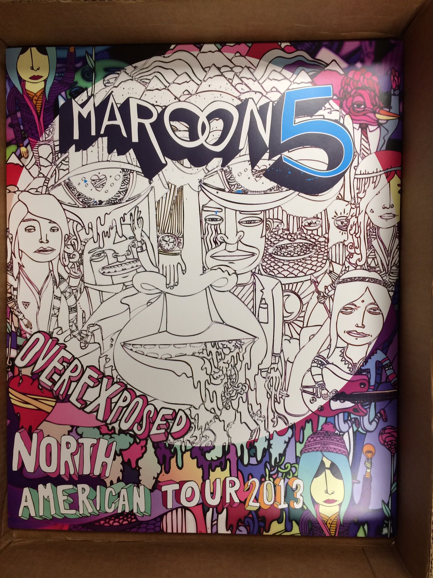 Maroon 5 Overexposed concert poster 2013