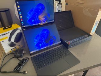 ASUS Zenbook Dual Screen OLED Laptop with Headphones