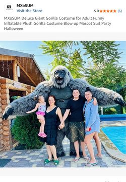 MXoSUM Inflatable Giant Gorilla Costume Adult