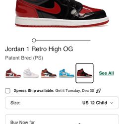 Jordan 1 Retro High Og Kids