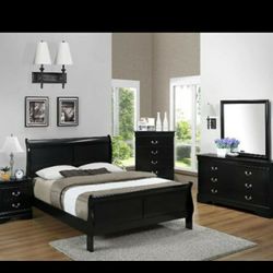 New Black Queen 5PC Bedroom Set 