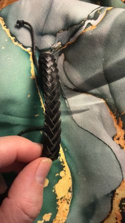 Black Braided Leather Bracelet