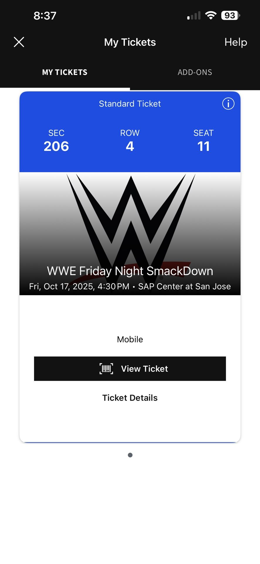 FRIDAY NIGHT SMACKDOWN TIX