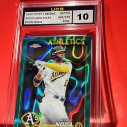 2024 Topps Chrome - Ryan Noda #284 Aqua Lava Refractor /199 UCG GEM MT. 10  