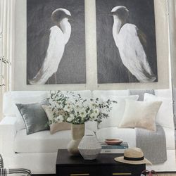 White Heron Artwork 2 Piece Set 