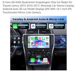 2015/2017 TOYOTA CAMRY 10" CAR PLAY ANDROID RADIO $60