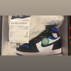 Men’s (US 7) Air Jordan 1 Retro High OG Royal Toe Black/White-Game Royal-Black