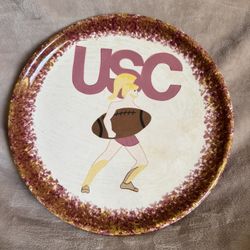 USC Trojans Football Ceramic Decorative Plate 