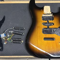 Fender Stratocaster body with Pickguard and pickups