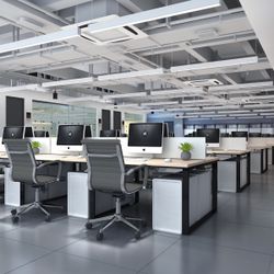 New Stylish office chair mid back ribbed pu leather adjustable height