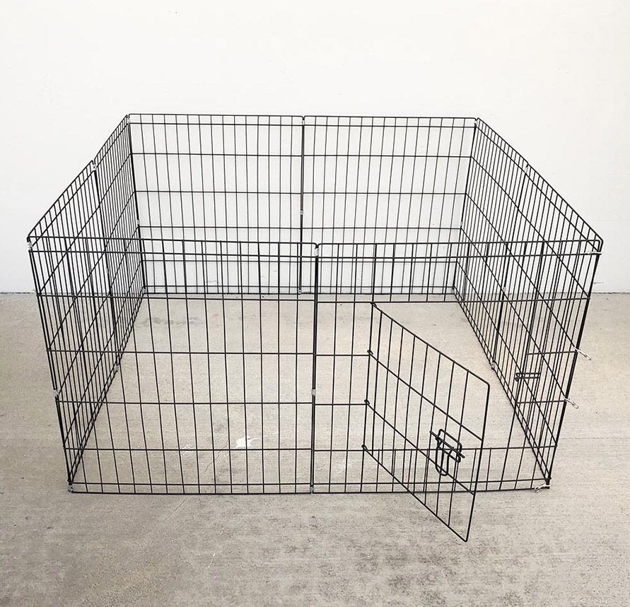 Brand New $35 Foldable 24” Tall x 24” Wide x 8-Panel Pet Playpen Dog Crate Metal Fence Exercise Cage