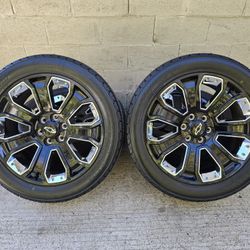 22" Chevy Silverado Tahoe 7 Spoke Wheels