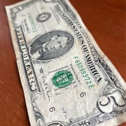 1995 Series F $5 Dollar Bill