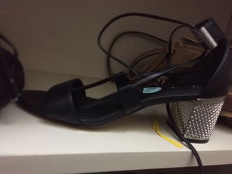 Calvin Klein mid heel black sandal