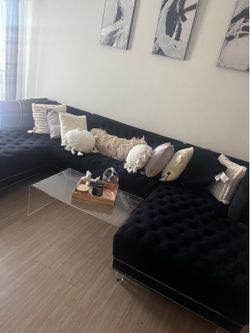 Black sectional couch