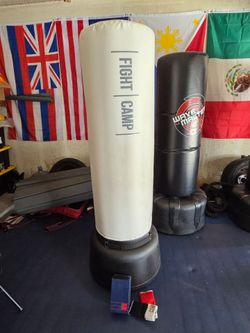 Fight camp bag and gloves
