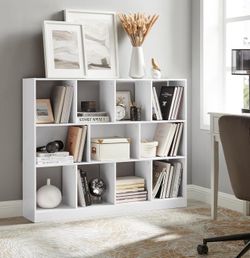 Bookcase, Bookshelf, Freestanding Storage Unit, 11 Open Compartments, Used Horizontally, Vertically, Upside Down, 11.8 x 49.6 x 39.4 Inches, for Livin
