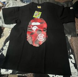 Red camo/black tee X Clot collab size Small