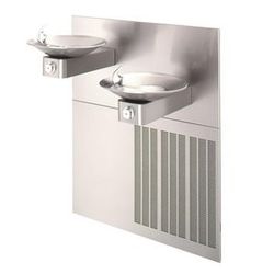HawsDouble Wall Mount Electric Drink Fountain in Satin Stainless Steel