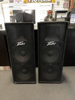 Peavey PV215 4-Ohm Dual 15” PA Speakers (Pair)