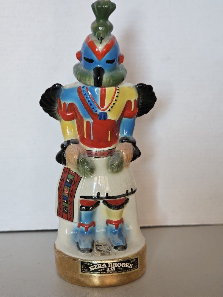 1973 Ezra Brooks Katchina Liquor Bottle