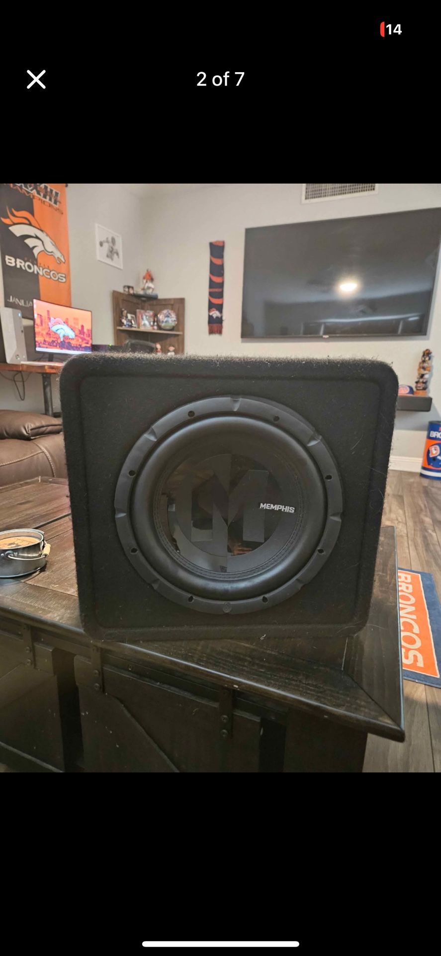 Like New 12inch Memphis PRX 1000Watt Peak Selectable Ohms 1, 2 Or 4Ohm