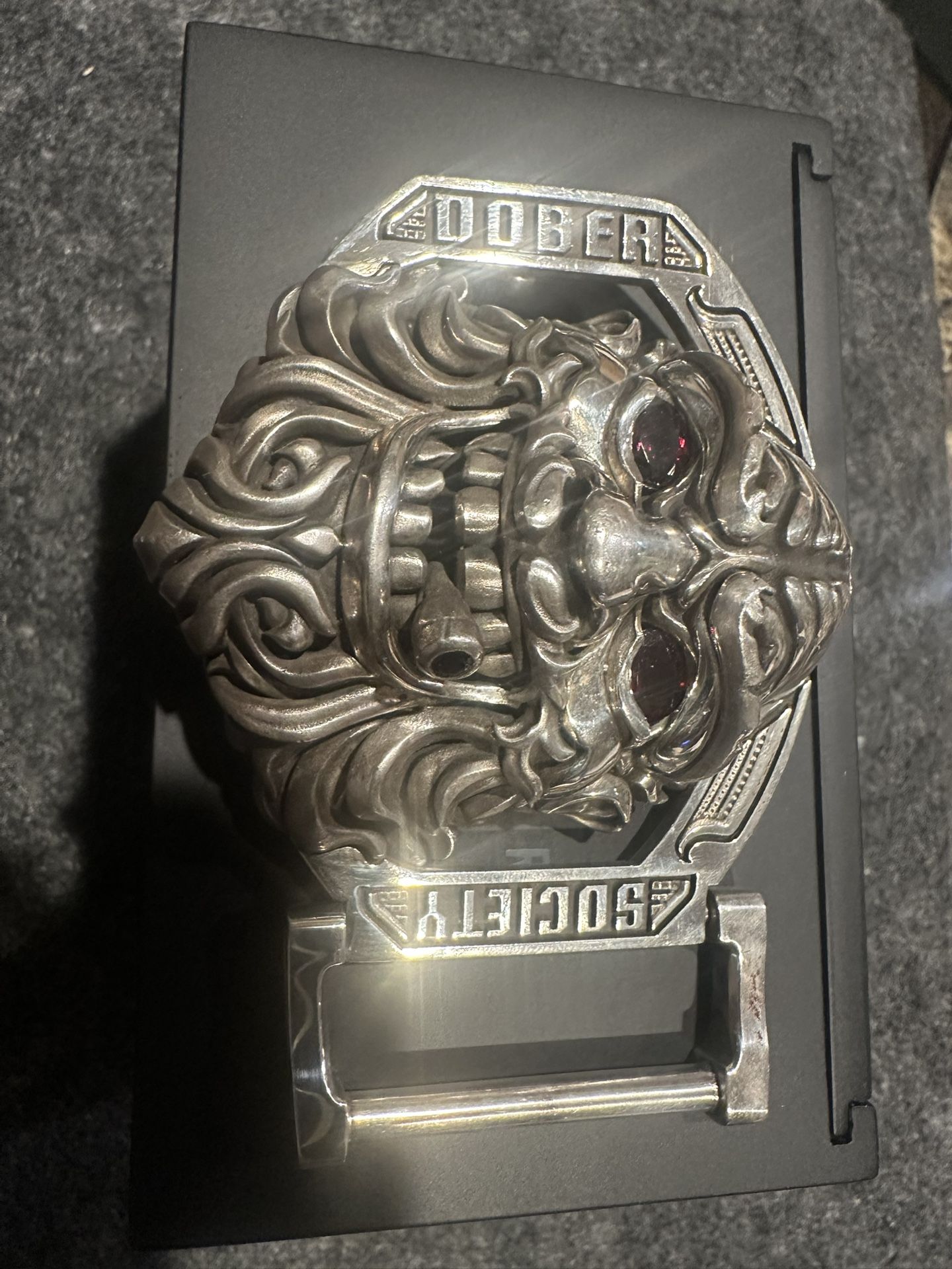 Nightrider Jewelry Heavy Belt Buckle Sterling Silver Dober Society