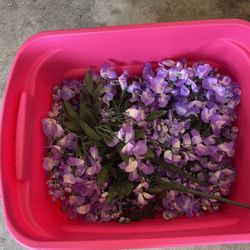 Purple  Fake Flowers 