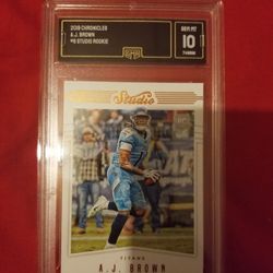 2019 Panini Chronicles Studio Gold A.J. Brown Rookie RC /10 G.M.A 10 Titans