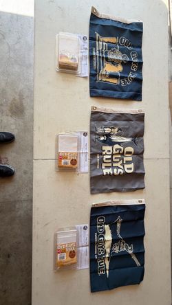 Old Guys Rule Flags Set of 3