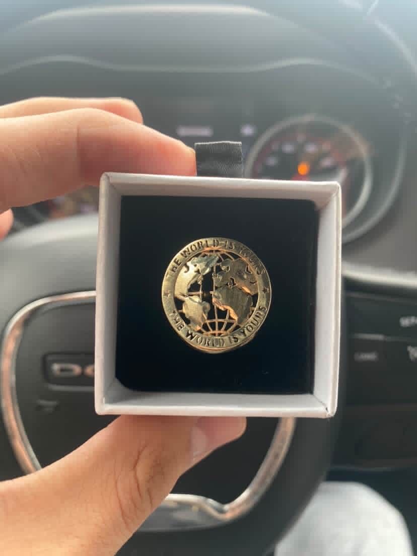 10 Karat Gold The World Is Yours Ring