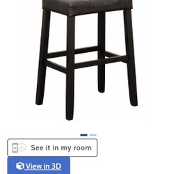 (4) Portman 30" Black Saddle Stool