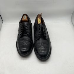 Sibley's Detroit Black Leather Wingtip Imperial Derby Sz 12 D Made In USA 