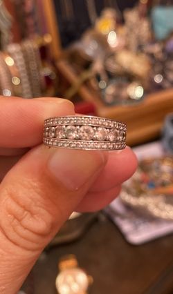 925 Sterling Silver White Sapphire Ring