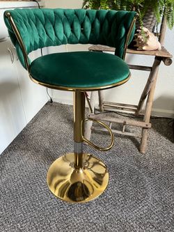 Emerald green barstool