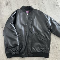 Edikted leather bomber jacket