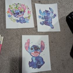 Stitch Water Color Canvas Pictures