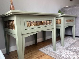 Olive Green Nightstands/End Table Set