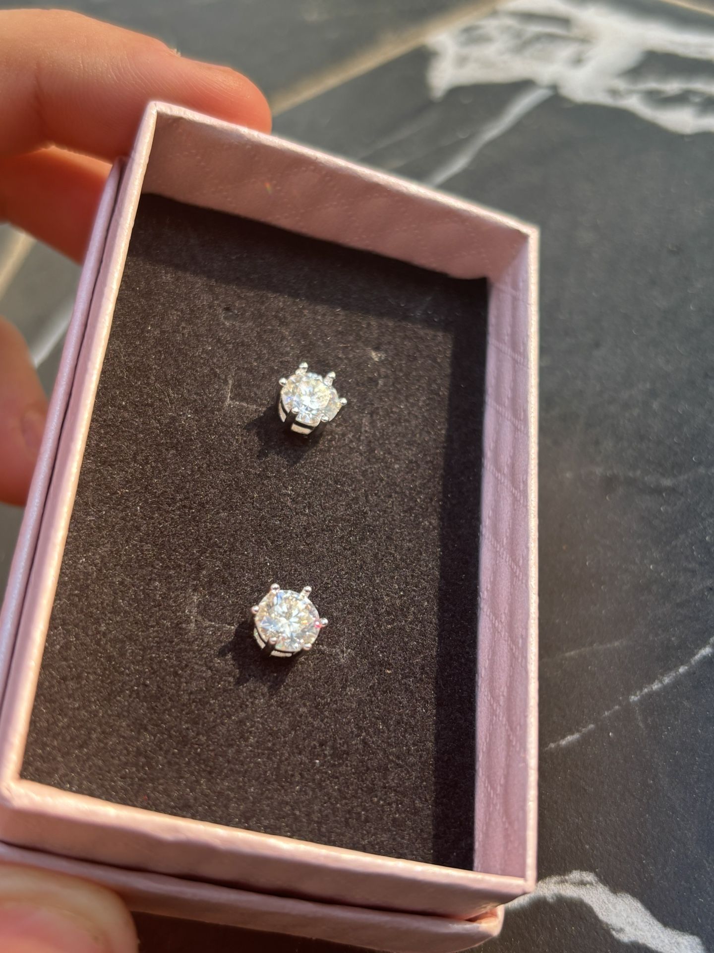 VVS Moissanite Halo Stud Earrings