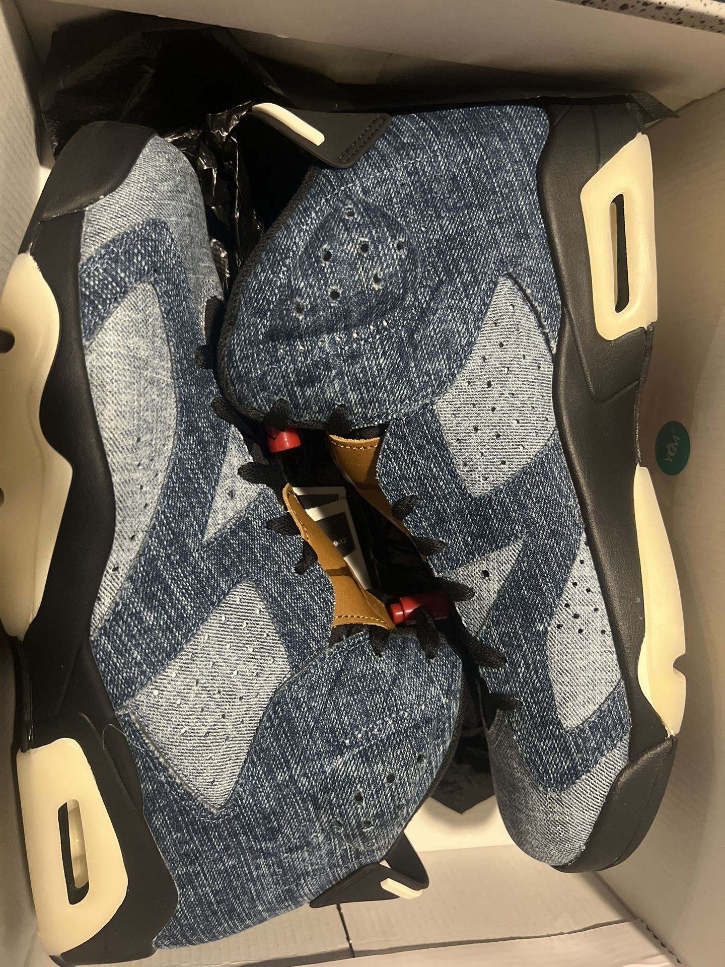 Jordan 6 Retro Washed Denim New Authentic Size 12