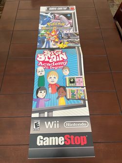 Vintage Video Game GameStop Window Store Display Poster Pokemon Battle Revolution