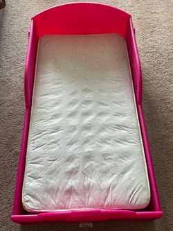 Toddler bed, jungle gym with slide, bluey chair