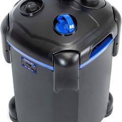 AMOSIJOY 225GPH Ultra-Quiet Canister Filter, 2-Stage External Aquarium Filter with Free Media for Large Fish Tanks and Aquariums