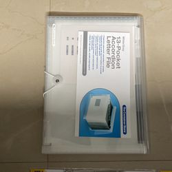 Business Card holder Pages 10 Per/pack. And 13 Pocket Accordion Letter File 