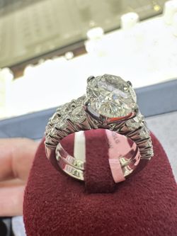5.04ct Diamond 14 KT Bridal Ring Set