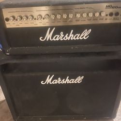 Marshall Pro Mini Halfstack Speaker System Set Guitar Bass Etc Working Used Good Cond