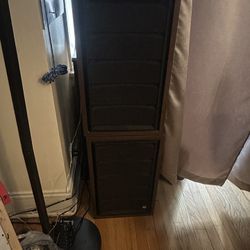Vintage Fisher XP 88 Speakers (24” H, 13.5” L,12” D) 