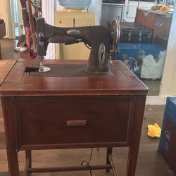 A sewing machine for leather