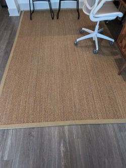 Tan Jute woven rug 6x9